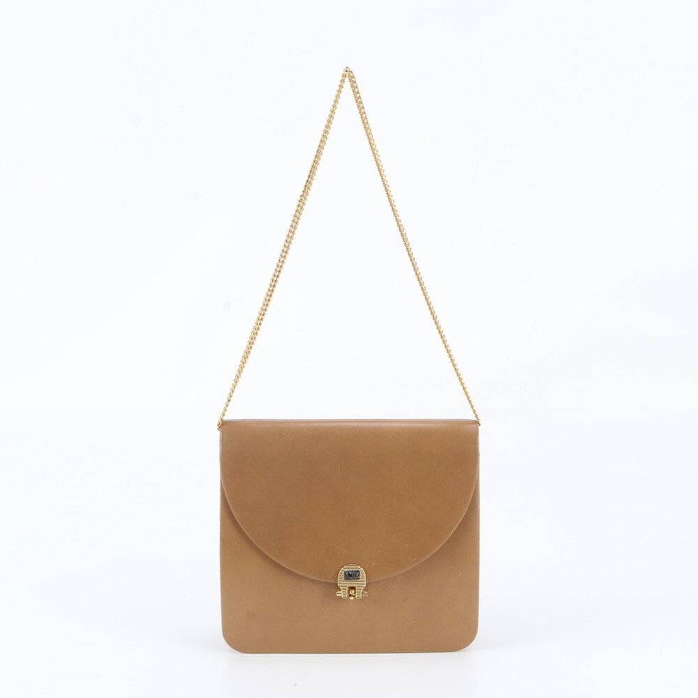 DIOR Cream Leather Shoulder Bag